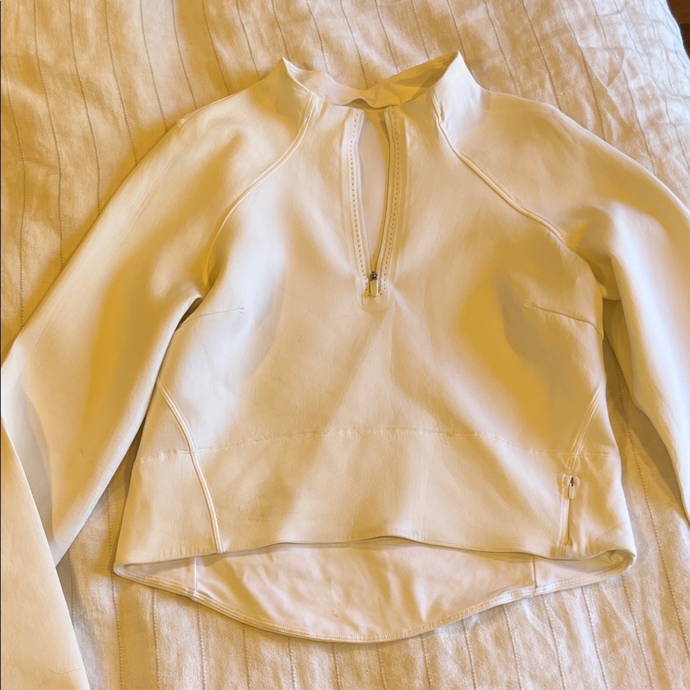 Lululemon Athletica Cream Quarter Zip Jacket